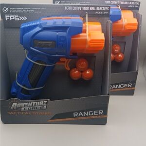 (2) Ranger Spring-Action Ball Blaster - Blue and Orange